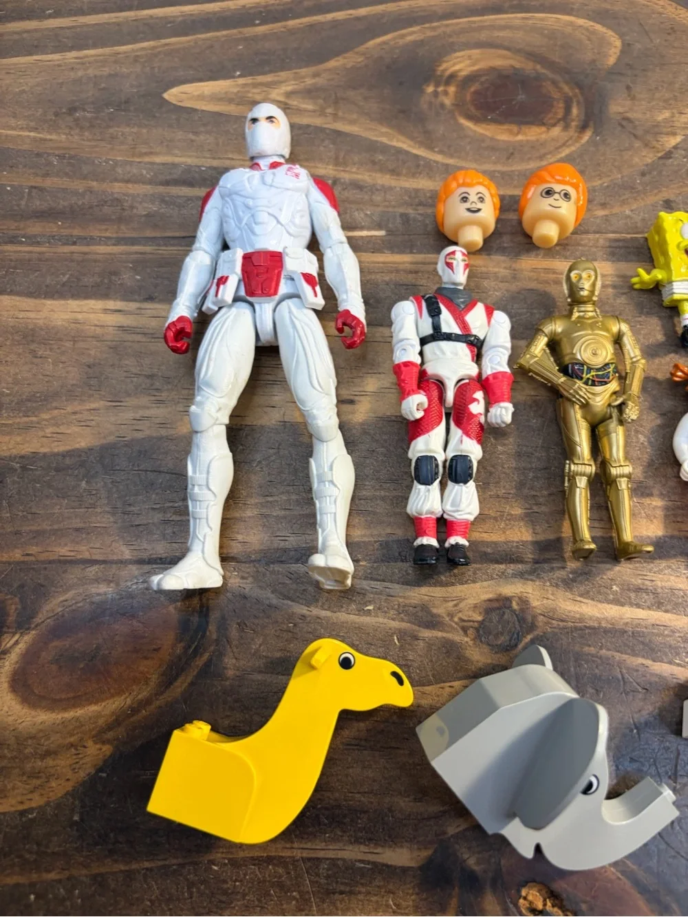 Various Toy Figure Bundle Lot: Lego Homies GI Joe SpongeBob & Others Used